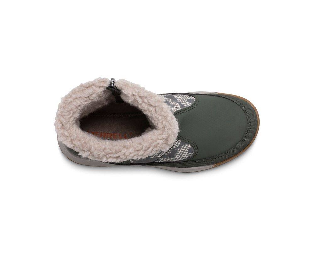 Merrell Boots Olive - Alpine Puffer Waterproof - Kids 25LUFBTQW